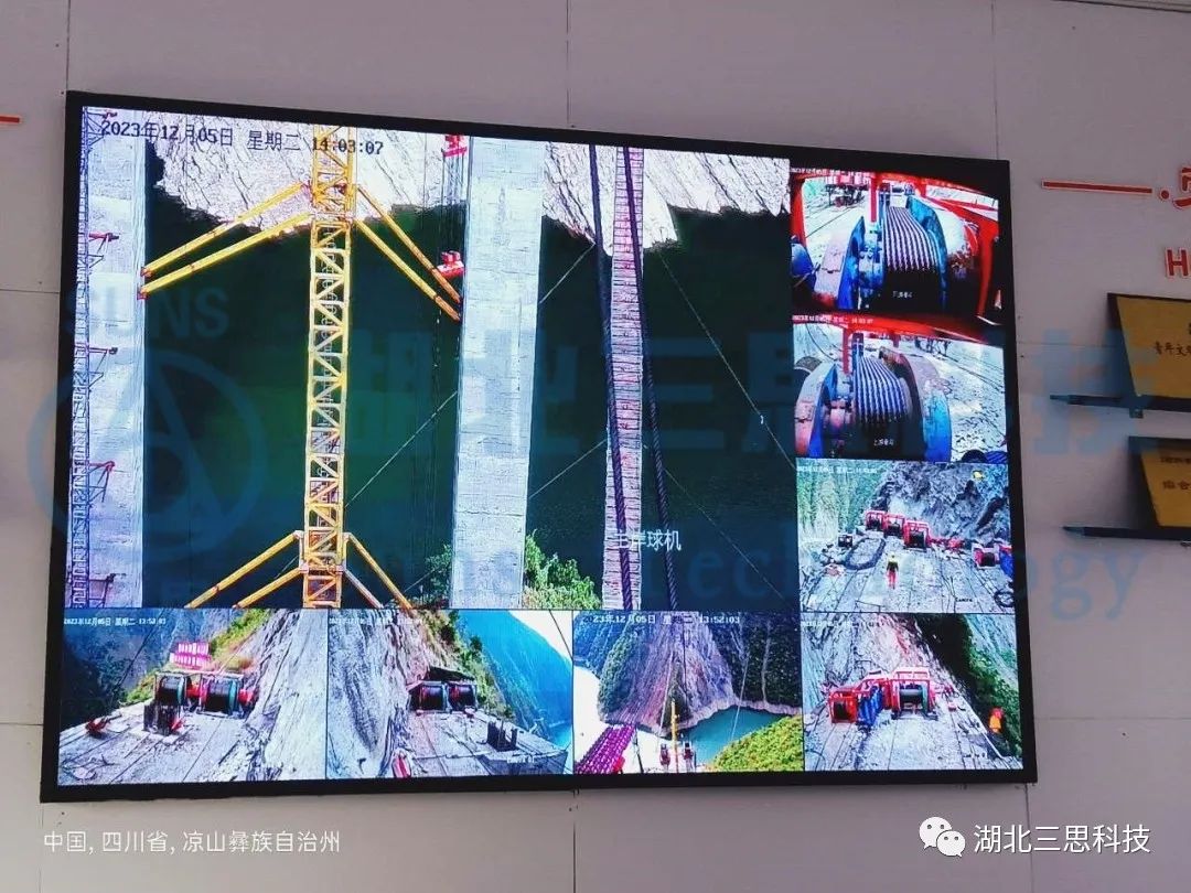 跨越678m，纜索式起重機智能吊裝安全監(jiān)控系統(tǒng)助力橋梁建設安全！